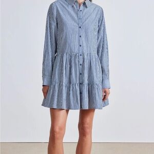 Ana Shirt Dress Blue & White Striped